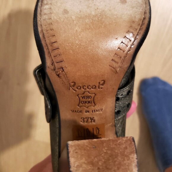 Rocco P Leather Metallic Heels - Picture 4 of 4